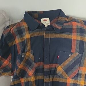 Levi's Men's Navy Plaid Shirt